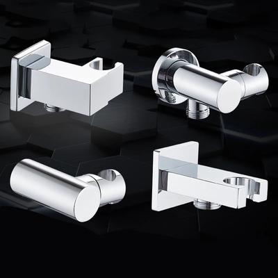 Вращающийся на 360° латунный держатель для ручного душа с распылителем, настенное крепление для ванной комнаты, ручная распылительная насадка, полированный хром