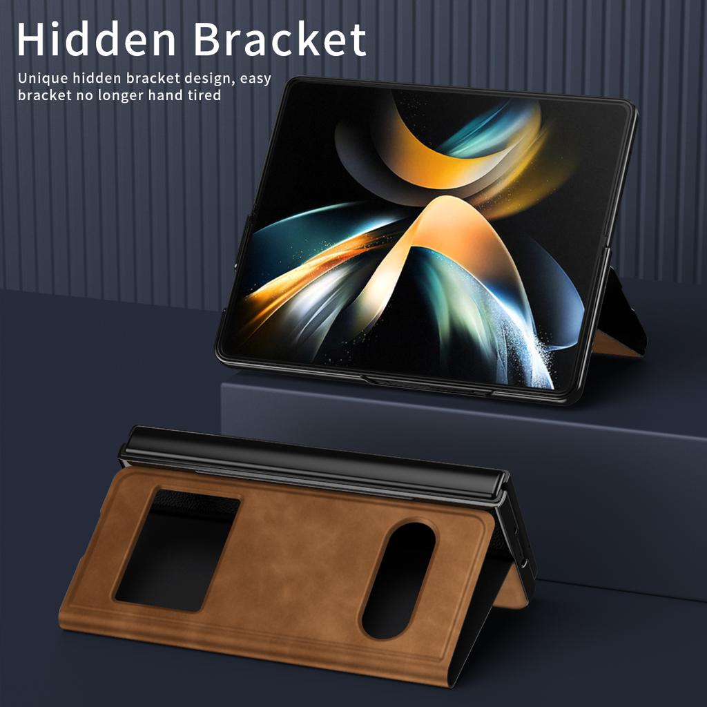 Slim Business Leather Mobile Phone Bag Case For Samsung Galaxy Z Fold4 Fold 4 5g Fold3 Fold 3 2 Fold2 Anti -Drop Fashion Cover