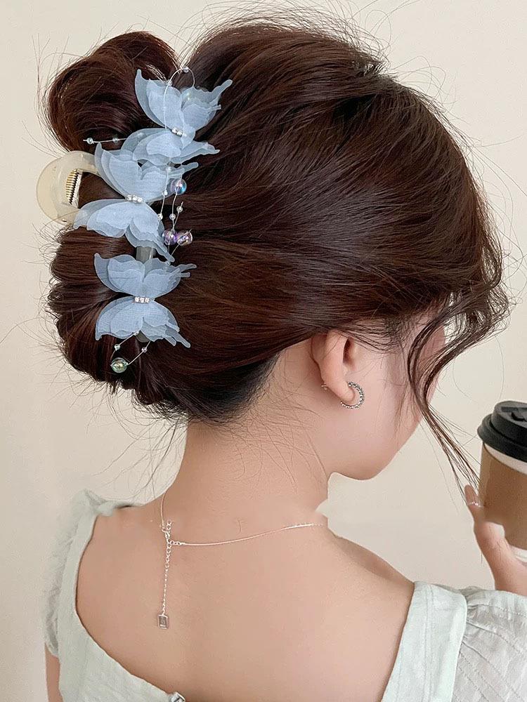 Заколка для волос в корейском стиле с бантом в горошек - Элегантная и универсальная