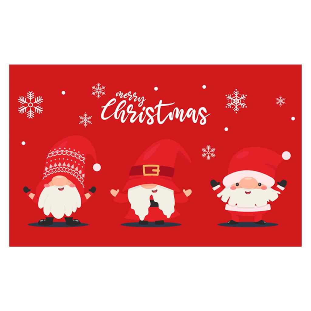 Christmas Style Carpet Soft and Living Room Doormat Santa Claus Dining Room Foyer Room Bedroom Santa Claus Floor Mat Decoration