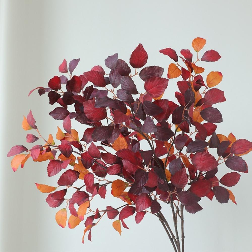 Floral Artificial Long Beech Branch 98cm Green Plants Leaves Living Room