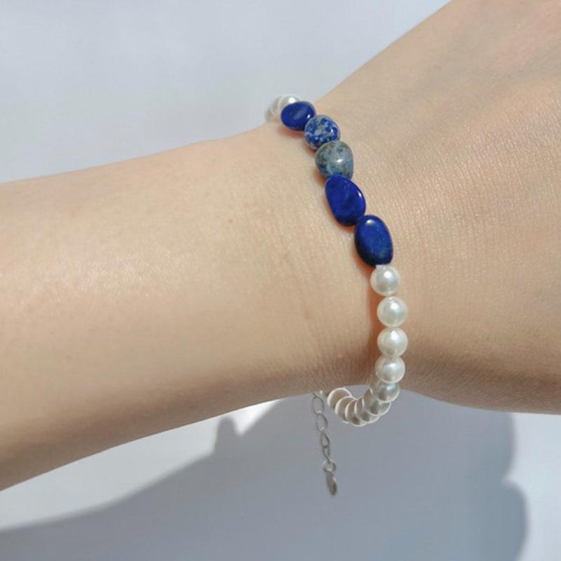 KIETIMOOR Lapis Pearl Bracelet (Silver925)