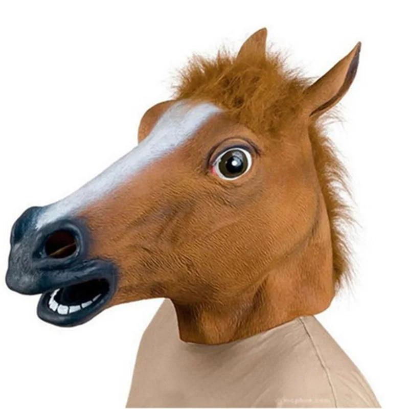 New Creative And Quirky Halloween Role-Playing Horse Head Mask Animal Head Accessories Party Performance Props