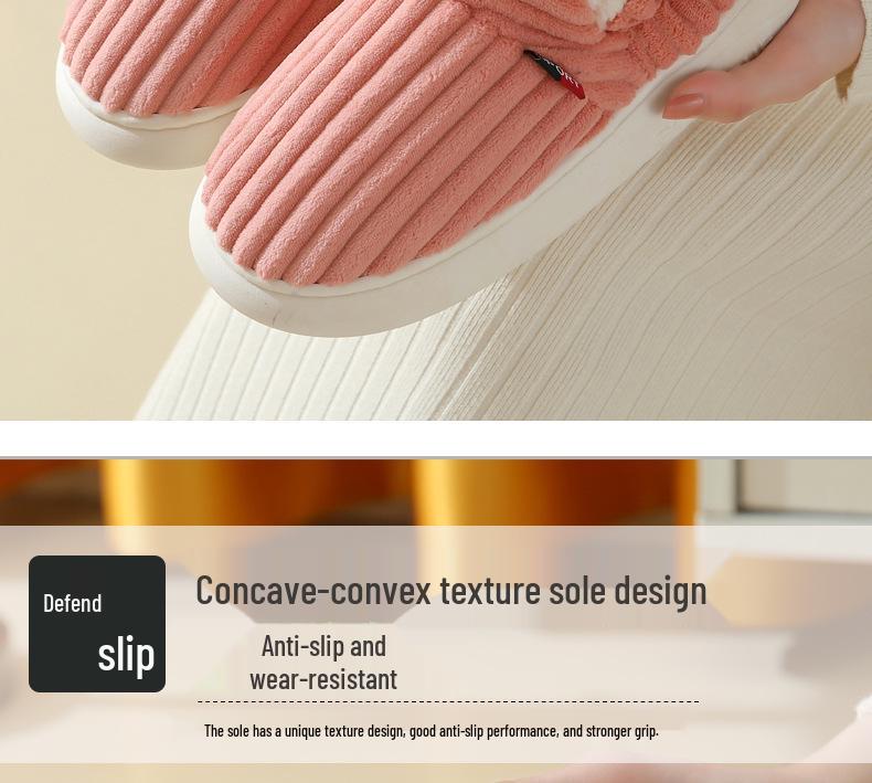 Winter Indoor Velvet-Heeled Cotton Shoes: Unisex Thick Sole for Warmth