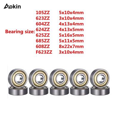 10 шт. 608ZZ 623ZZ шарикоподшипник миниатюрный высокоуглеродистый с двойным экраном 105ZZ 624ZZ 625ZZ 685ZZ 604ZZ