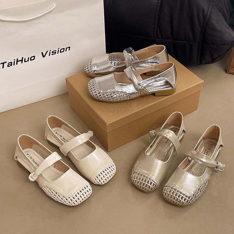Модная женская обувь 2025 Новые сандалии на плоской подошве с круглым носком, сандалии на низком каблуке с перфорацией, дышащие, модные, с мягкой подошвой, сандалии-баотоу Zapatos De Mujer