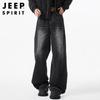 JEEP SPIRIT Men's Loose Fit Straight Leg Denim Jeans