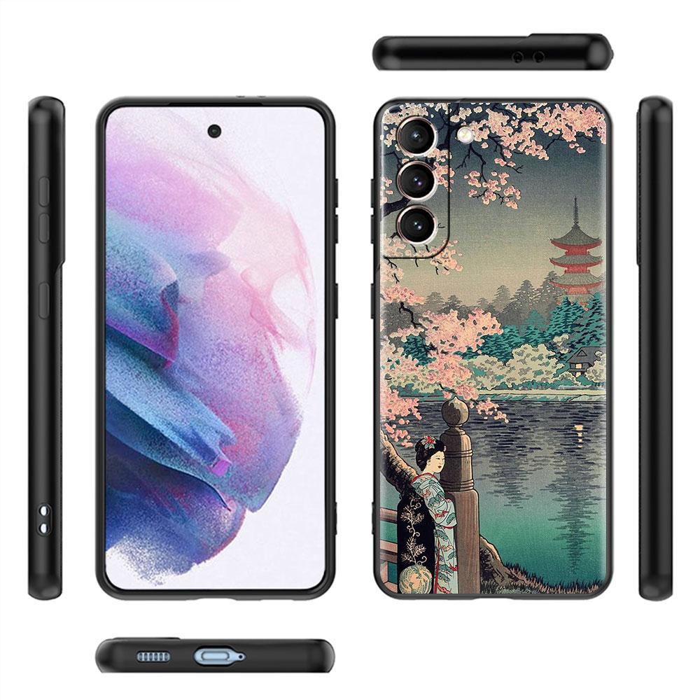 Мягкий чехол для Samsung Galaxy S22 Ultra S20 FE S21 S23 Plus S10 Lite S9 S8 S10e TPU силиконовый чехол для телефона японский стиль искусство Япония
