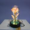 Eternal Rose Decor Compact Glass Dome Night Light Table Decor Night Light Soft Led Lighting Gold Foil Rose Gift For Bedroom