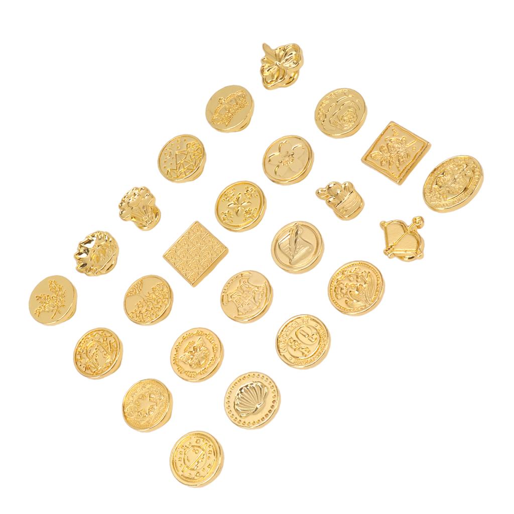 24 шт. Съемные штампы из сургуча, винтажные штампы из сургуча с подарочной коробкой для украшения подарка