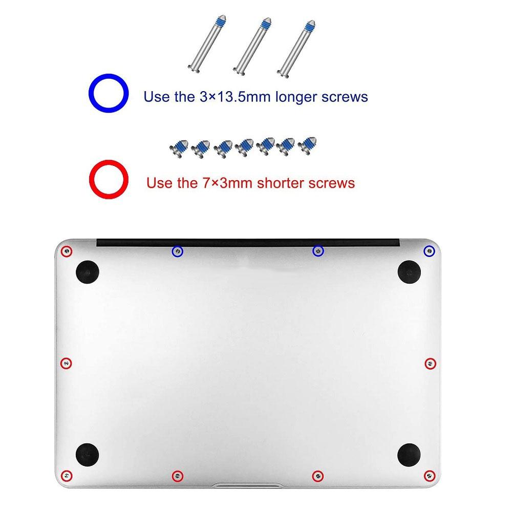 10 Комплектов Винтов для Нижней Крышки для Macbook Pro 13" 15" 17" A1278 A1286 A1297 2009-12