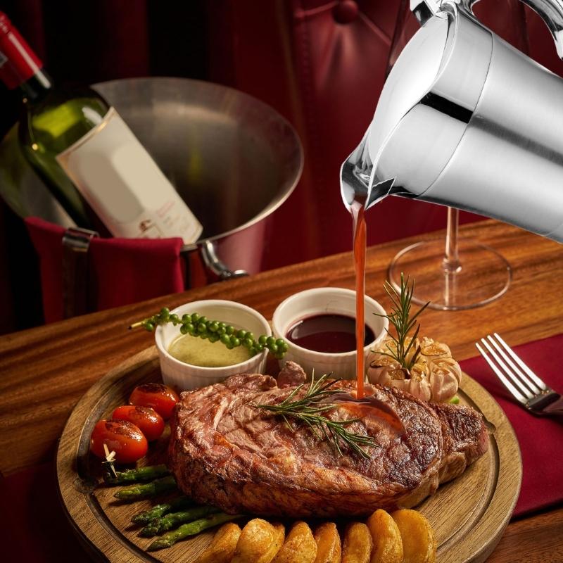 Эффективные термоизолированные соусники с крышкой из нержавеющей стали для подачи подливы и соуса. Незаменимы на кухне.