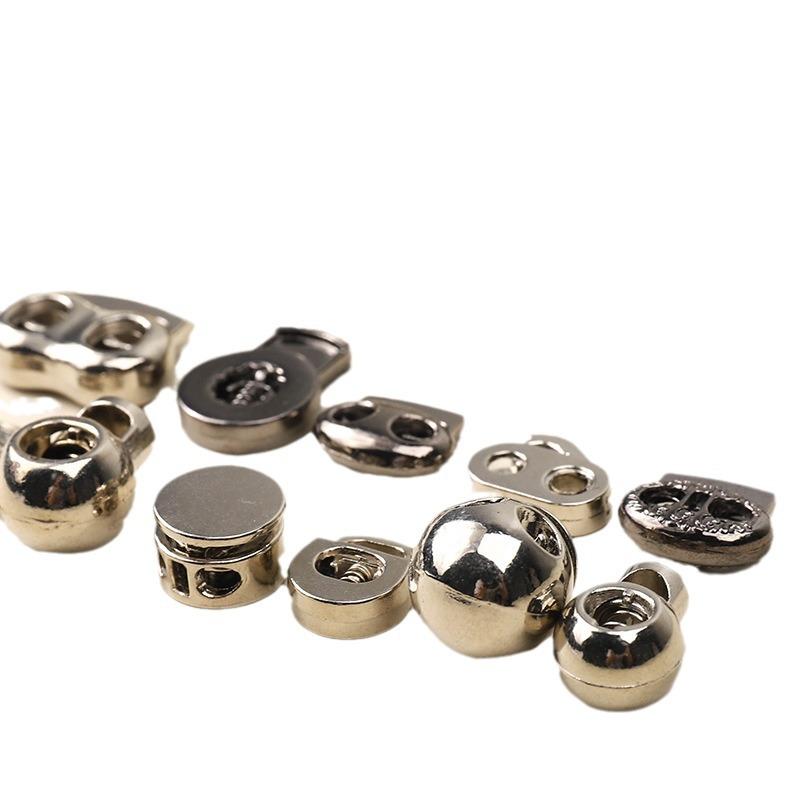 Металлическая пружинная пряжка с двумя отверстиями, пряжка «пятачок», застежка штанины, эластичная пряжка, веревочная пряжка для пуховика, свитера