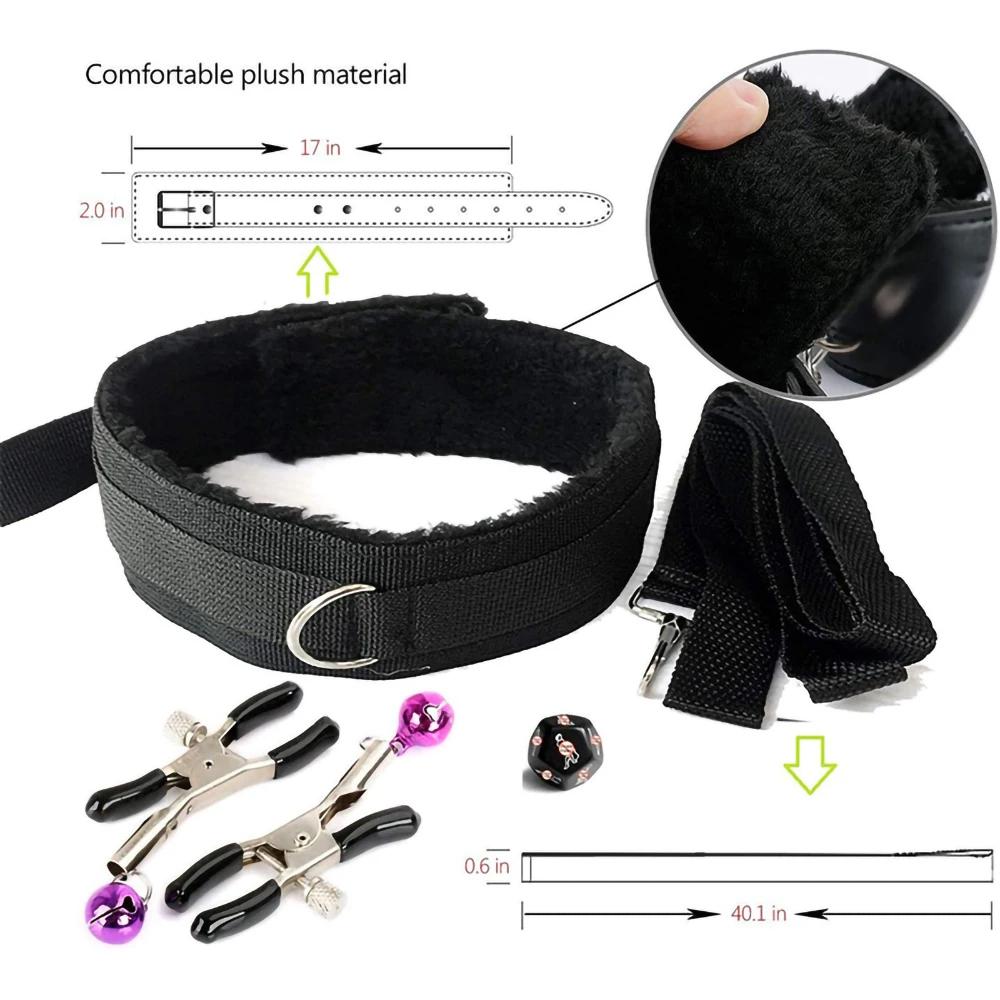 BDSM Adult SM Sex Products Kits Bondage Gear Collar Butt Oral Erotic Bundle Sex Game for Couple Vibrator female sexulae toy 18
