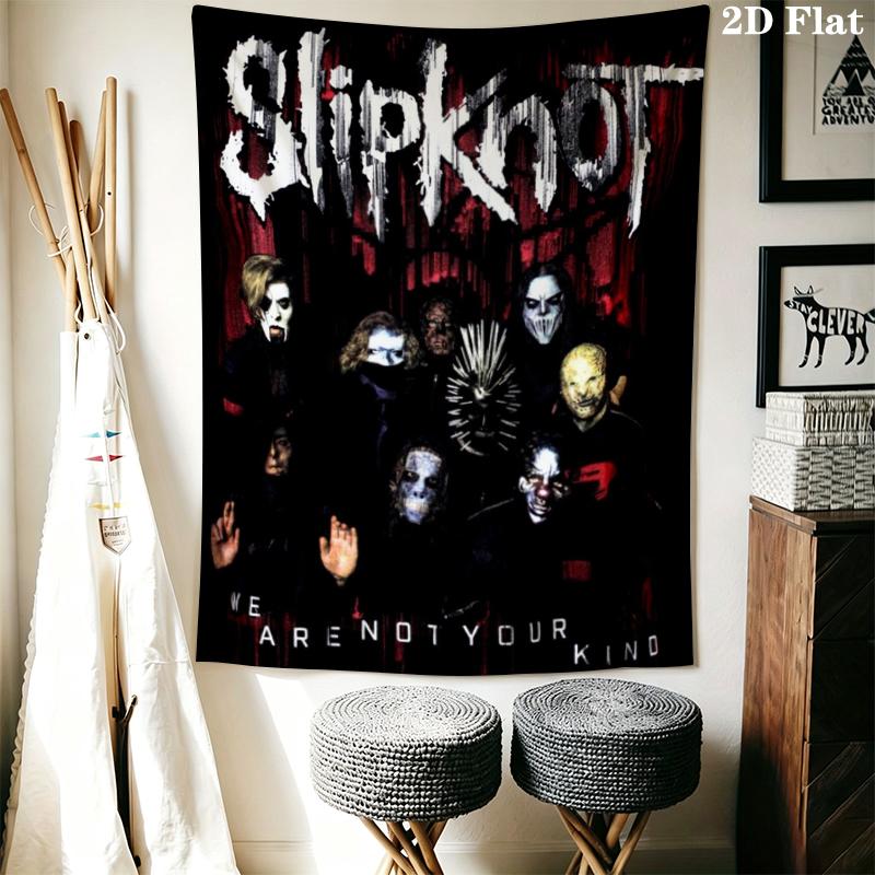 slipknot Wall Tapestry Aesthetic Wall Hanging Printed Fabric Blanket Decorative Tapestries for Bedroom Living Room Home Decor
