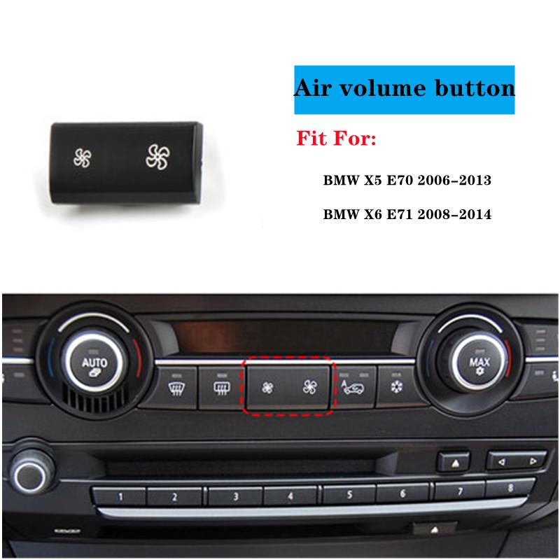 Автомобильный обогреватель, климат-контроль, объем ветра, переключатель кондиционера, кнопки переменного тока, сменные колпачки, пригодные для BMW X5 E70 X6