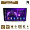 Автомобильная магнитола Android Car-Play для Peugeot 407 2004-2010 Мультимедийный плеер Головное устройство Стерео Навигация GPS BT WIFI, 8 ЯДЕР ,2+32 ГБ