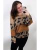 Azura Exchange Вязаный топ в стиле пэчворк с леопардовым принтом Colorblock