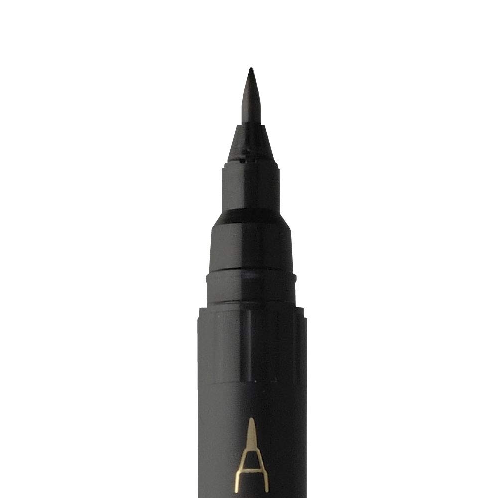 Kuretake Brush Twin of Oil-Based Pen, Type, Black, TSA-010S [Set 10]