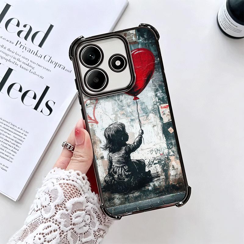 B-Banksy Художник Граффити Покрытие Чехол для Телефона Для Xiaomi Redmi Note 14 15 Pro Plus 13 12 11 11S 11T 10 9S 9 5G Противоударный Airab