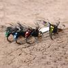 5pcs Insect Flies Fly Fishing Lures Decoy Baits Sequins Fishing Hooks Artificial Insect Baits Lures Fishing Tackle
