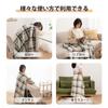 Kumori 4-Way Wearable Blanket with Snap Buttons, Throw and Poncho, White Check, 100 × 140 Cm