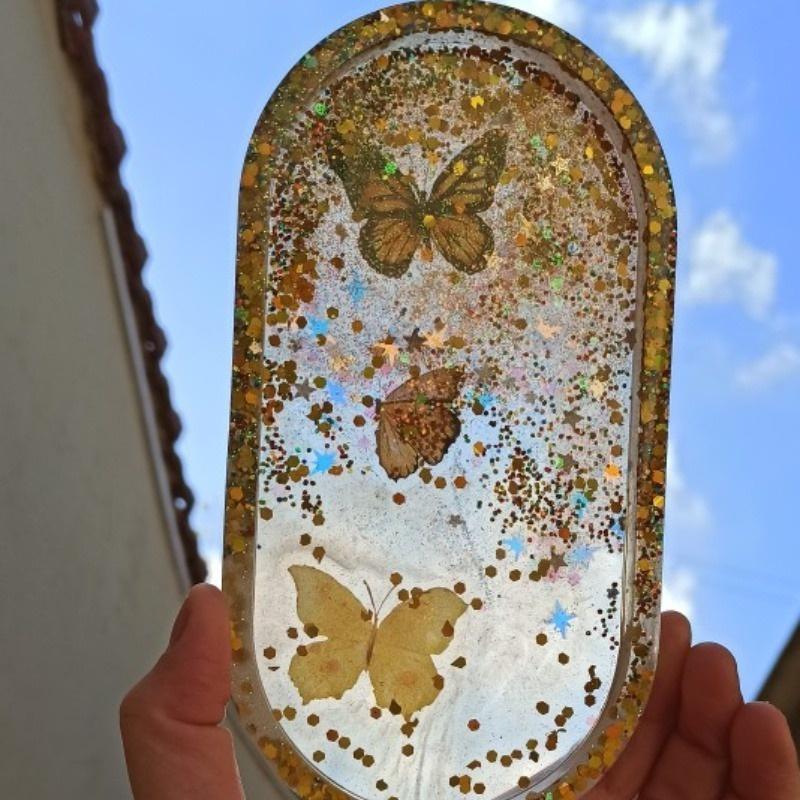 L/M/S Овальный поднос Форма Коробка для хранения Кристальная эпоксидная форма Силиконовая зеркальная форма Сделай сам Овальная подставка Кристальная форма для клея Пепельница Цементная форма