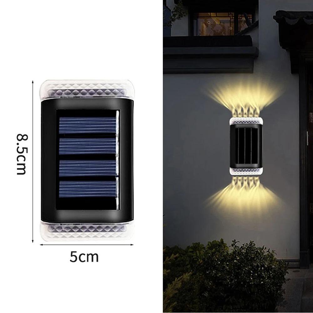 Outdoor LED Solar Wall Lamp Up and Down Luminous Waterproof Lighting Garden Decoration Stairs Fence Solar Sunlight Light Lamps
