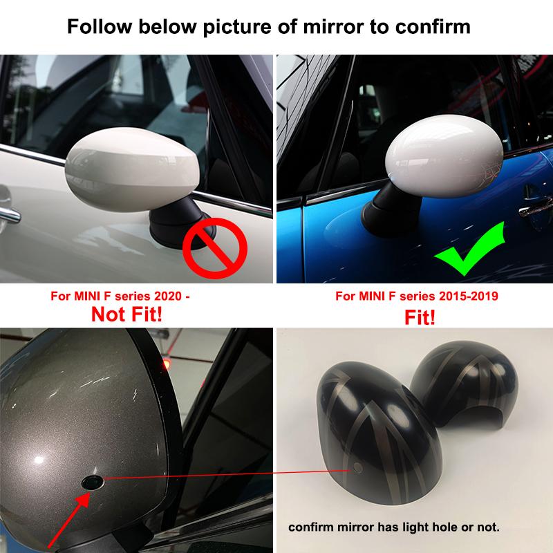 Для Mini Cooper One S JCW F54 F55 F56 F57 F60 до июля черный флаг автомобиля снаружи зеркало заднего вида Чехлы наклейки
