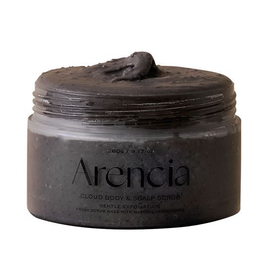 arencia Fresh Cloud Скраб для тела и кожи головы – Взбитое отшелушивающее очищающее средство для шелковисто-гладкой кожи (260г, Выберите 1 аромат)