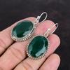 Серьги с ограненным замбийским изумрудом, серьги из стерлингового серебра 925 пробы, серьги в винтажном стиле, ювелирные изделия ручной работы, серьги-подвески с драгоценными камнями, подарки для матери