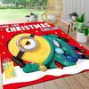 1Pc Christmas Minions Fabric Carpet Rug Soft Washable Antislip Home Living Room Sofa Mats Personalized Christmas Rug