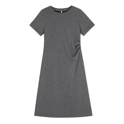 Ленивое платье с отделкой стразами, плиссированное, подчеркивающее талию, макси-платье для женщин, больших размеров, стильная юбка А-силуэта с разрезом