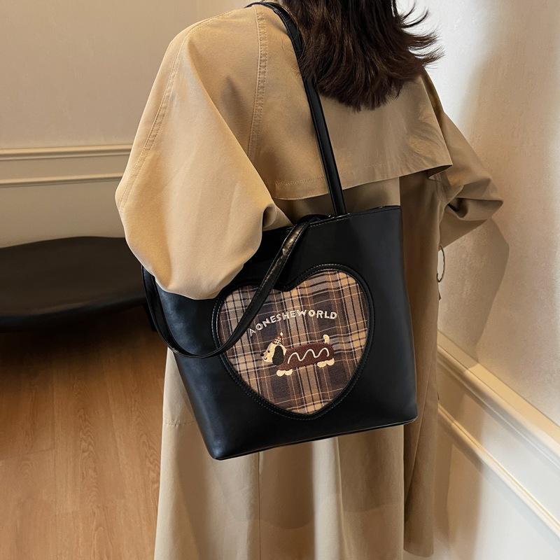 Retro large-capacity armpit bag autumn and winter women's bag 2025 new commuter tote bag fashion single shoulder double shoulder dual-purpose bag