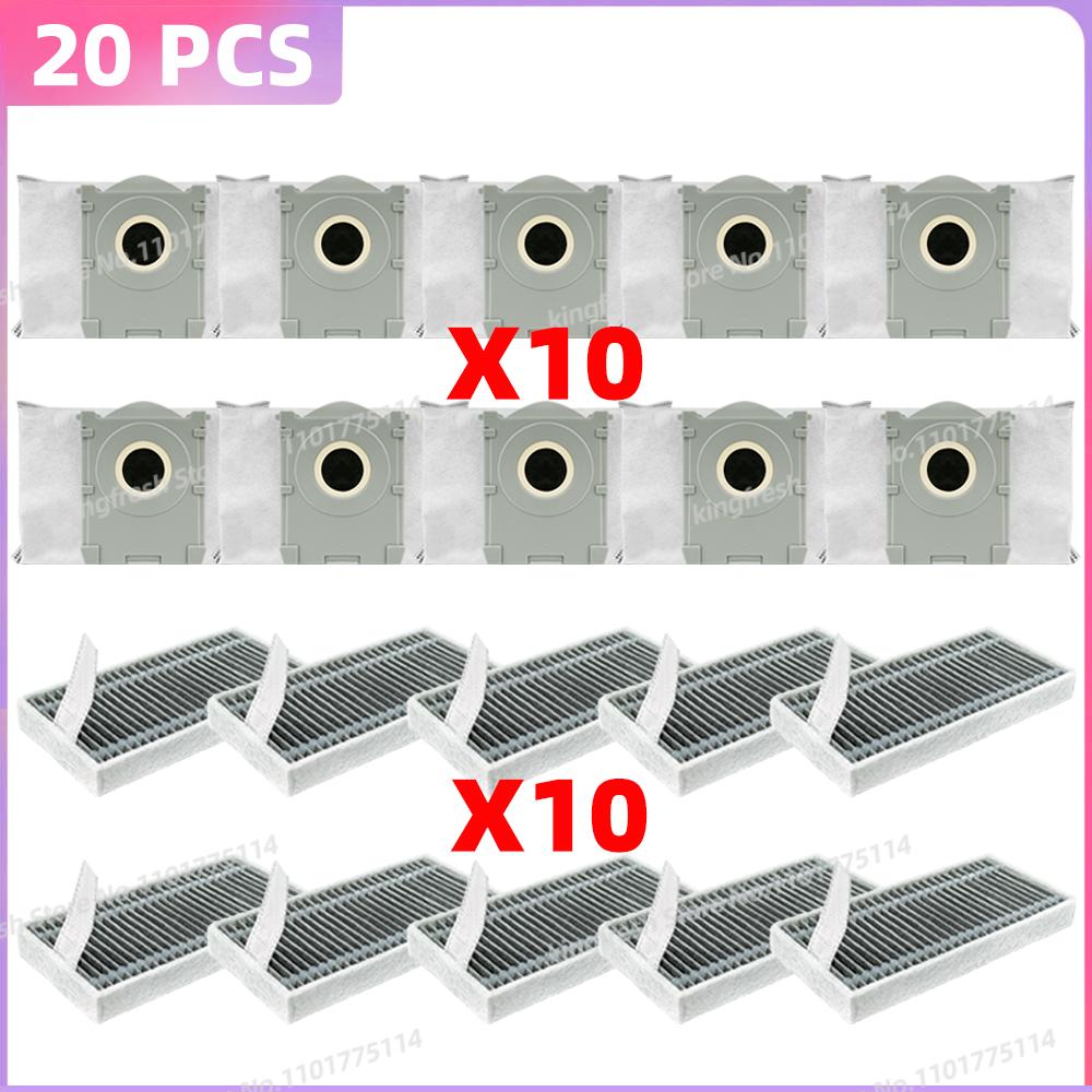 Compatible For ( ECOVACS X9 PRO OMNI, YEEDI S16 PLUS ) Vacuum Parts Main Brush Filter Roller Mop Cloth Dust Bag Accessories