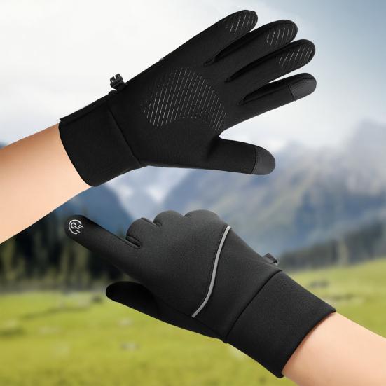 Водонепроницаемые термоперчатки для мужчин и женщин, теплые перчатки с сенсорным экраном, ветрозащитные перчатки с нескользящей ладонью для езды на велосипеде, катания на лыжах, пеших прогулок