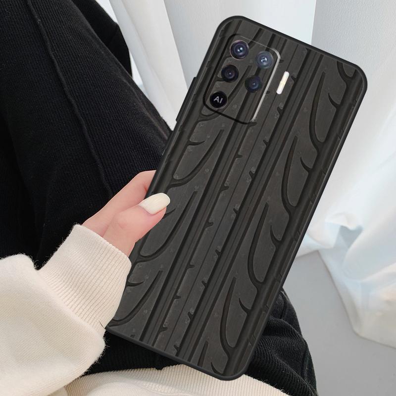 Tire Tread Wheel Case For Oppo A17 A57 A77 A40 A78 A54 A74 A94 A76 A16 A96 A18 A60 A80 A38 A58 A98 A15 A5 Pro