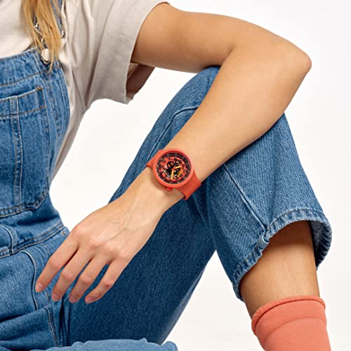 Часы Swatch Open Hearts Big Bold, SB01R100, Красные