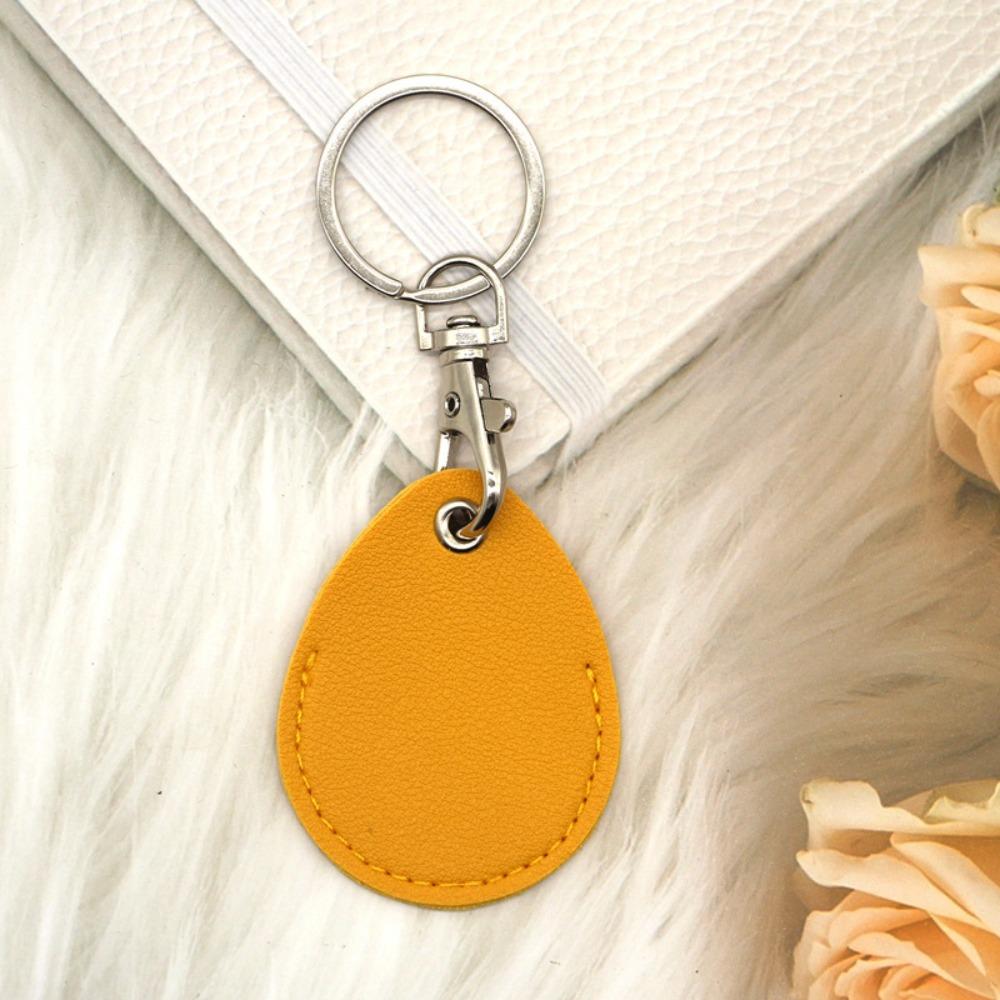 Противокоррозийный кожаный брелок однотонный держатель для пропусков универсальный брелок подвесной аксессуар