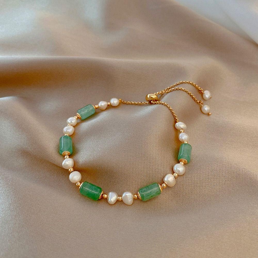Простой крутой жемчужный браслет на удачу, милая цепочка на руку, корейский стиль, женский браслет в стиле барокко
