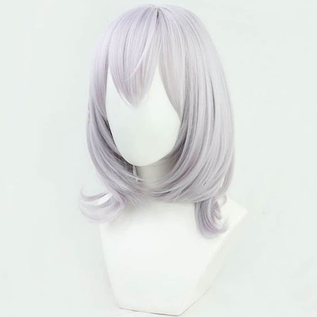 LAOBAO Noelle Silver Holy Knights Cosplay Gray Bob with Braids and Long Disguise Wig for School and Events Wig, Pigtails, Heat-Resistant, Parties,