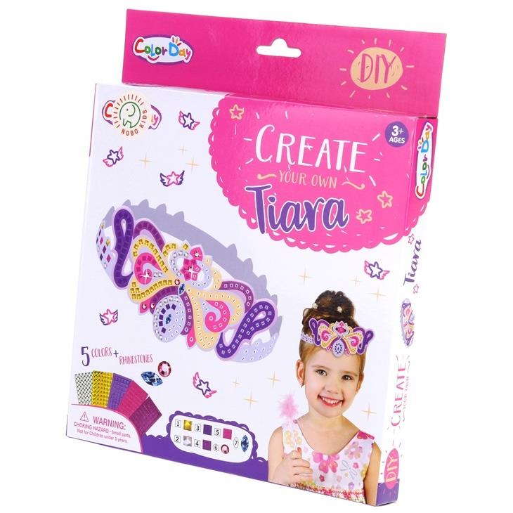 Creative Foam Mosaic Number Sticker Set Crown Tiara