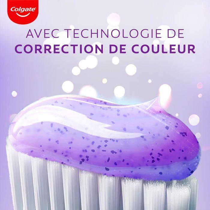 Dentifrice - Colgate - Max White Purple Reveal - Blanchiment dentaire - Menthe - 4 X 75 ml