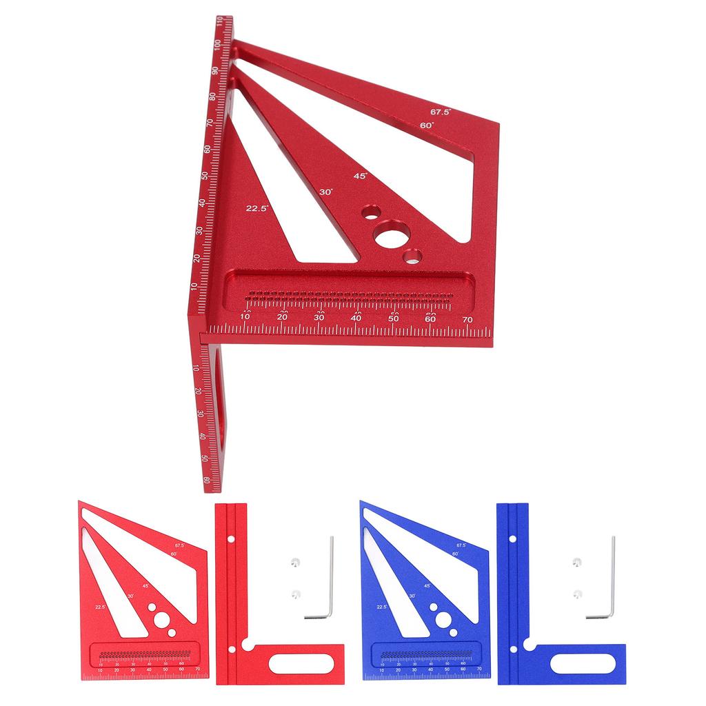 3D многоугловая измерительная линейка, угольник для столярных работ 22.?Транспортир 90 градусов, алюминий, все