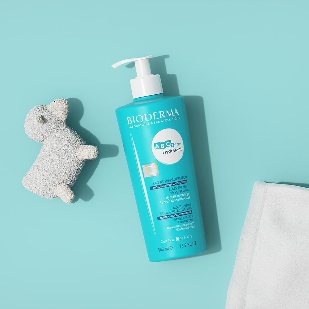 Bioderma Набор: Гель для душа и крем для тела для малыша (ABCDerm Гель-мусс 1 л + Увлажняющий крем 500 мл)