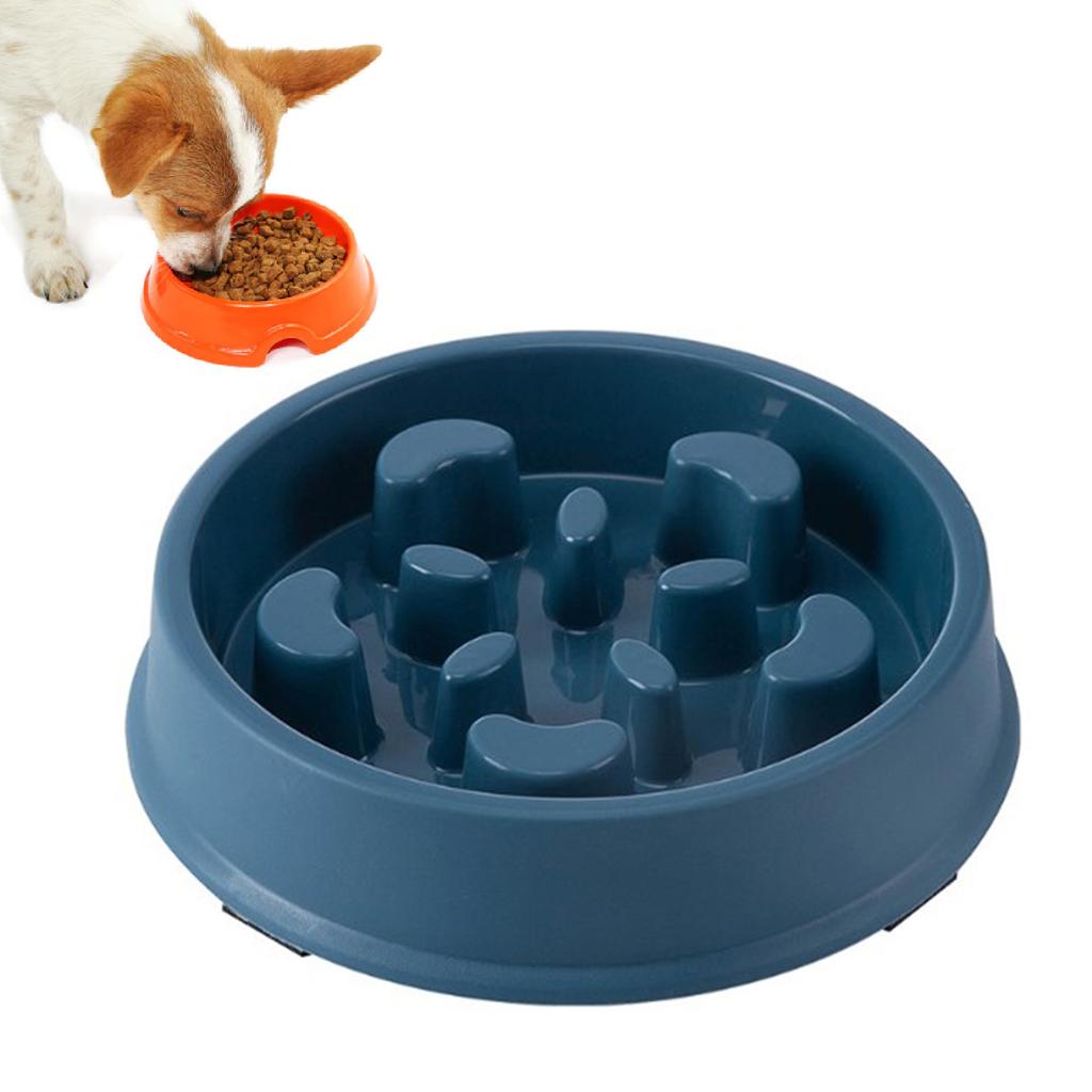 Slow Feeder Dog Bowl Petal Type Prevent Choking Puzzle Slip Resistant Bowl for Pet Supplies Dark