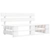 Day and Night - Day and Night White Wooden Garden Pallet Bench
