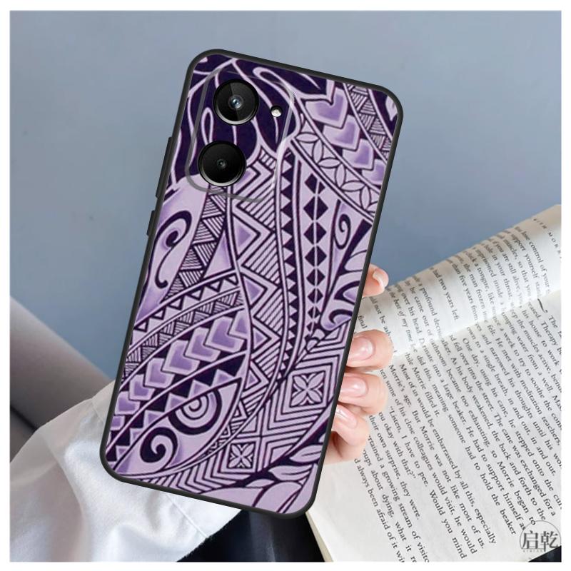 Гавайский Орнамент Для Realme C53 C55 C75 C71 C61 C33 C63 C51 C65 C67 11 12 13 14 Pro Plus GT6 GT7 15 Pro Чехол