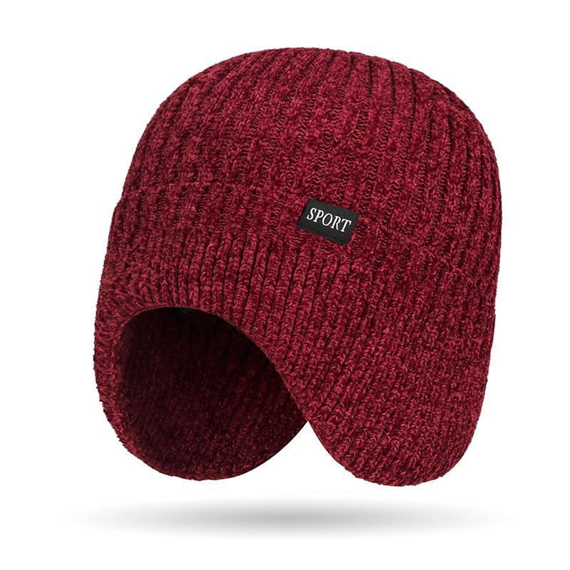 Зимняя шапка и наушники из синели: Ветрозащитная, плотная, теплая вязаная шапка для велоспорта для мужчин и женщин.