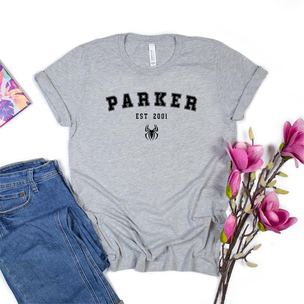 Parker Est 2001 T-Shirt Tom Holland Shirt Superhero Shirts Gift for Fans Unisex Graphic Tee Summer Top Short Sleeve Unisex Tshirt Unisex